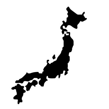 Japonya harita simgesi vektör illüstrasyon sembolü tasarımı
