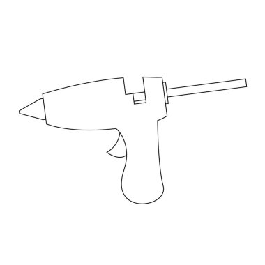 Yapıştırıcı tabancası vektör simgesi. İllüstrasyon tasarım şablonu.