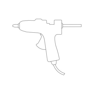 Yapıştırıcı tabancası vektör simgesi. İllüstrasyon tasarım şablonu.