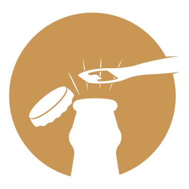 şişe açıcı ikon vektör illüstrasyon tasarımı