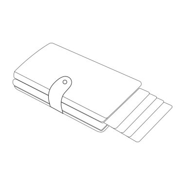 cüzdan simgesi vektör illüstrasyon tasarımı