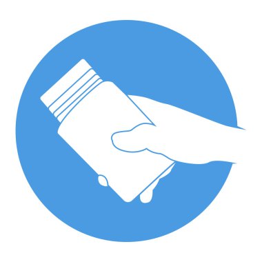 el ele tutuşan cüzdan ikonu arka plan vektör illüstrasyon tasarımı