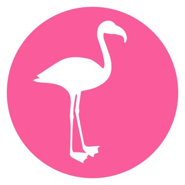 flamingo simgesi vektör illüstrasyon tasarımı