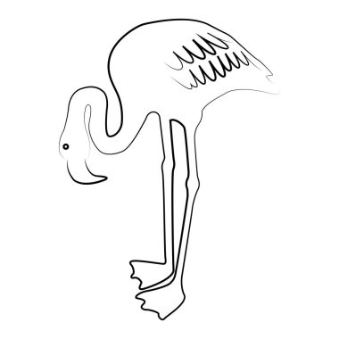 flamingo simgesi vektör illüstrasyon tasarımı