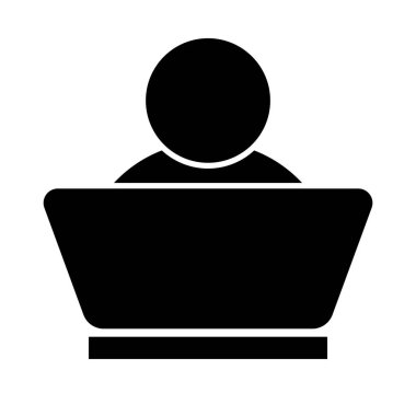 dizüstü bilgisayar ikonu vektör çizimi tasarımı