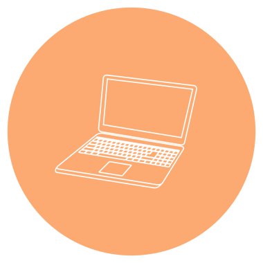 dizüstü bilgisayar ikonu vektör çizimi tasarımı