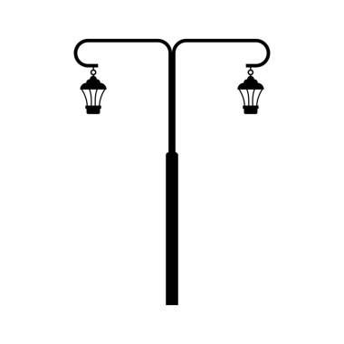 street lighting lamp icon illustration design