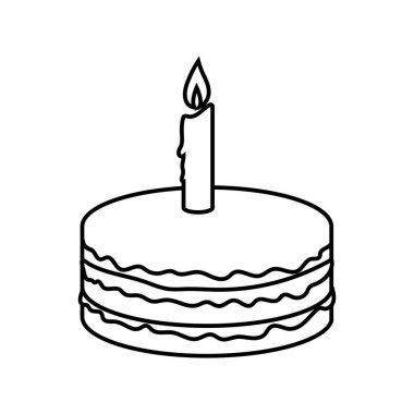birthday cake icon illustration design