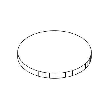Bozuk para ikonu vektör illüstrasyon tasarımı