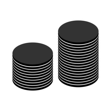 Bozuk para ikonu vektör illüstrasyon tasarımı