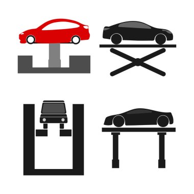 car lift hydraulic icon vector illustration design