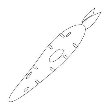 Havuç simgesi vektör çizimi