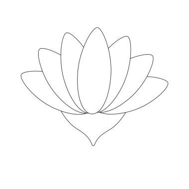 Nilüfer çiçeği ikonu vektör illüstrasyon tasarımı