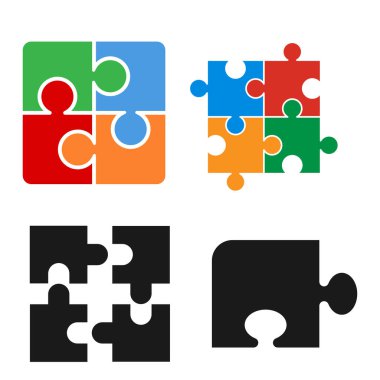 Yapboz simgesi vektör illüstrasyon tasarımı