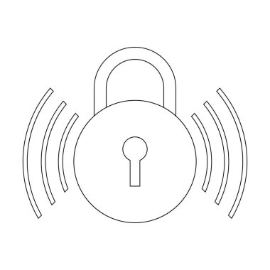 Wi-Fi sinyal ikonu vektör illüstrasyon tasarımına kilitlendi