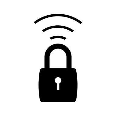 Wi-Fi sinyal ikonu vektör illüstrasyon tasarımına kilitlendi