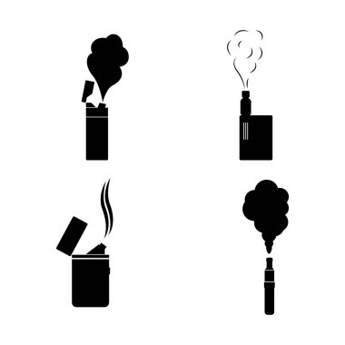 Vaping logo.vector illustration template design