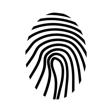 fingerprint probe logo vector illustration design