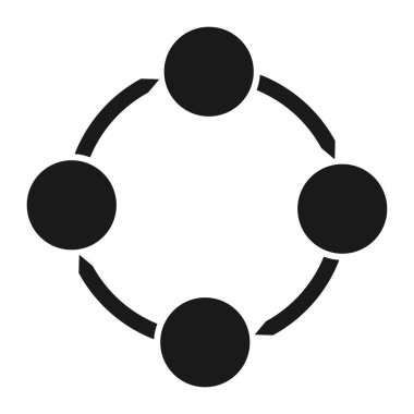 İşlem simgesi. Hareket, adım süreci, vektör illüstrasyon sembolü.