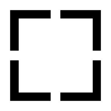 tam ekran kipi simgesi ve yakınlaştır, işaretler ve semboller, vektör basit tasarımı.