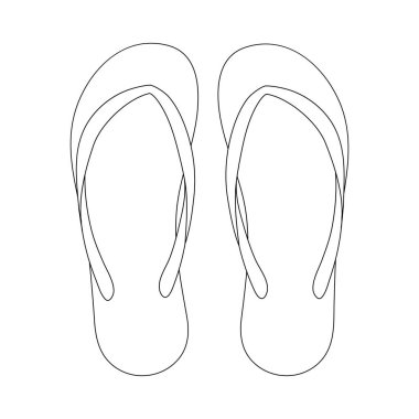 flip-flops logo vektör çizimi basit tasarım