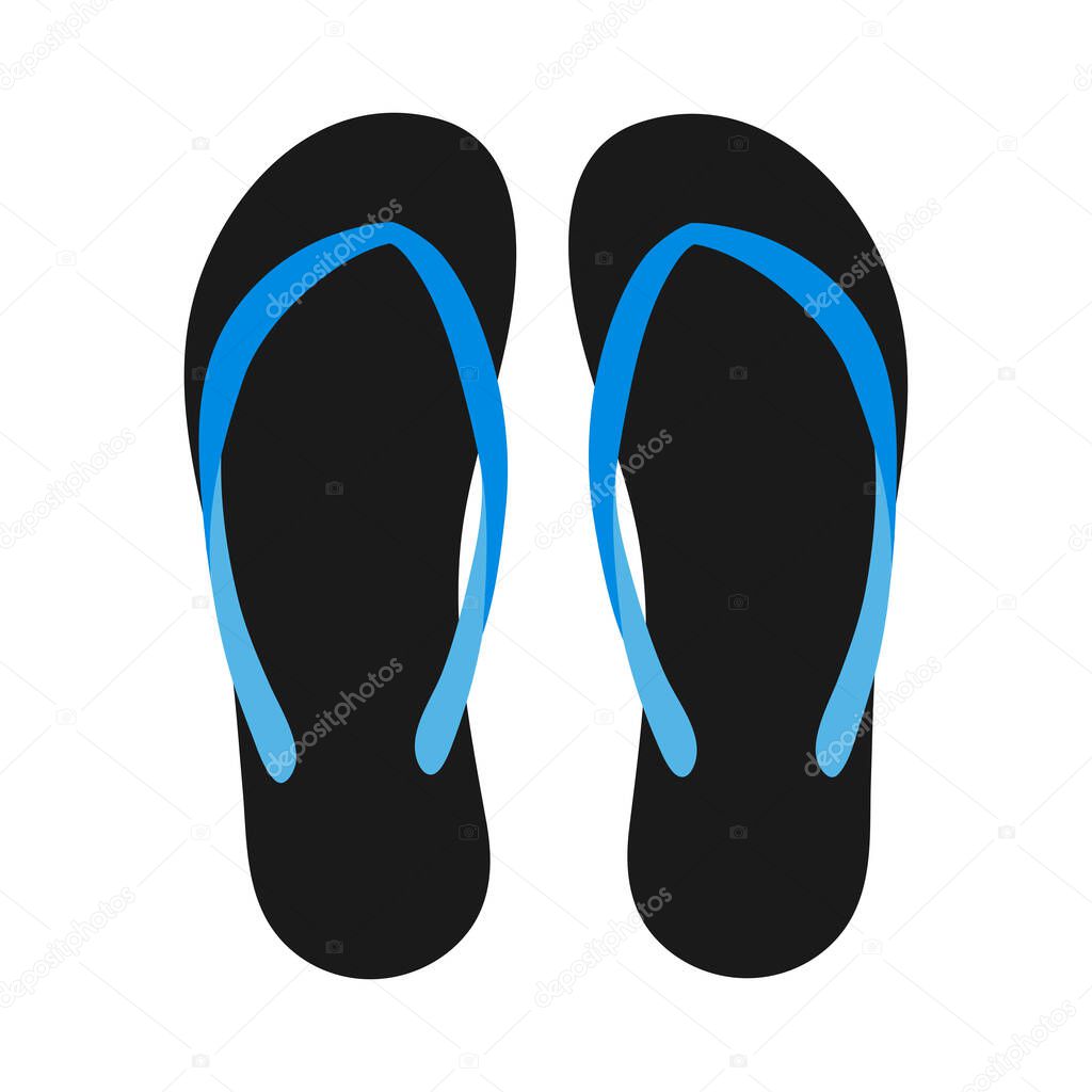 Flip-flops logo vector illustration simple design