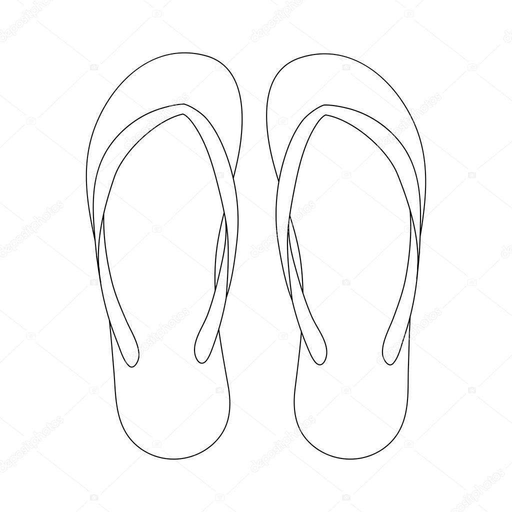 Flip-flops logo vector illustration simple design