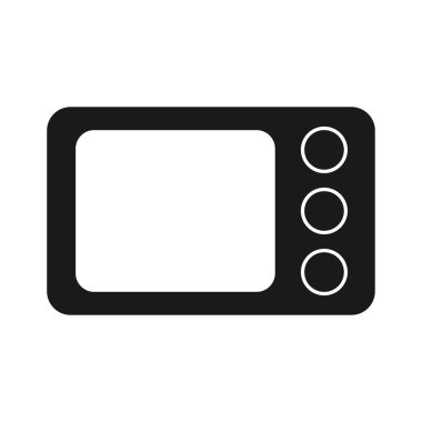 Mikrodalga vektör simgesi düz tasarım.