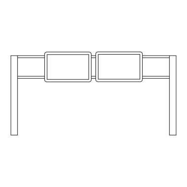 Billboard, Simge, İstifçilik, Vektör Sanat İllüstrasyonu