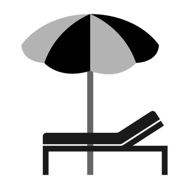 Sunbed icon design isolated on white background. Vector illustration