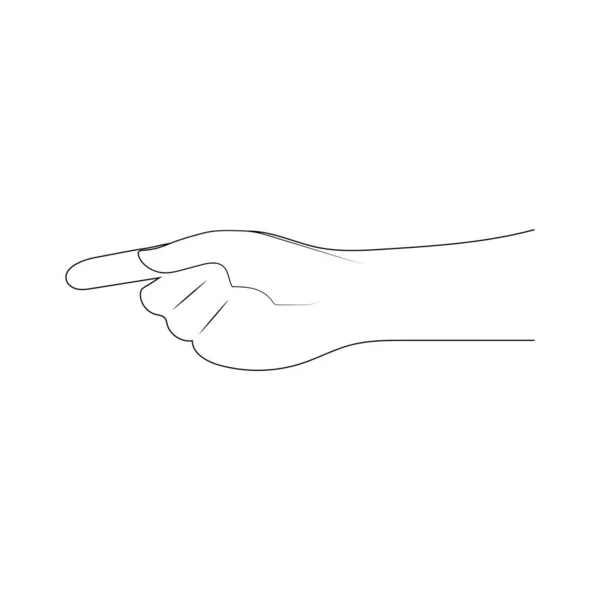 Hand Icon Pointing Illustration Design — Archivo Imágenes Vectoriales