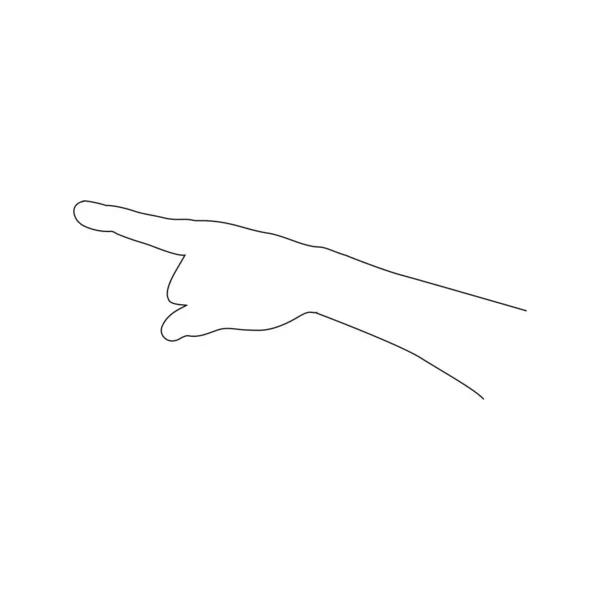 Hand Icon Pointing Illustration Design — Vettoriale Stock