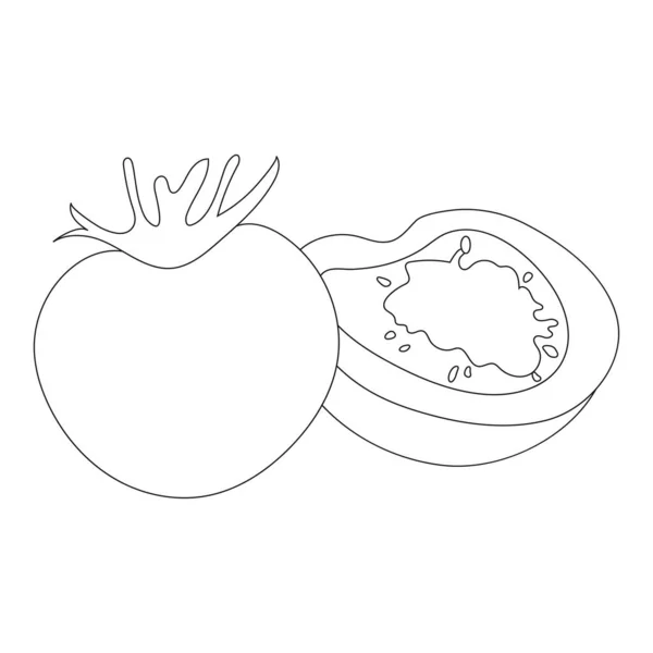 Icono Fruta Tomate Diseño Ilustración — Archivo Imágenes Vectoriales