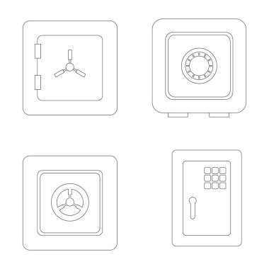 Güvenli simge vektör çizimi düz tasarım.