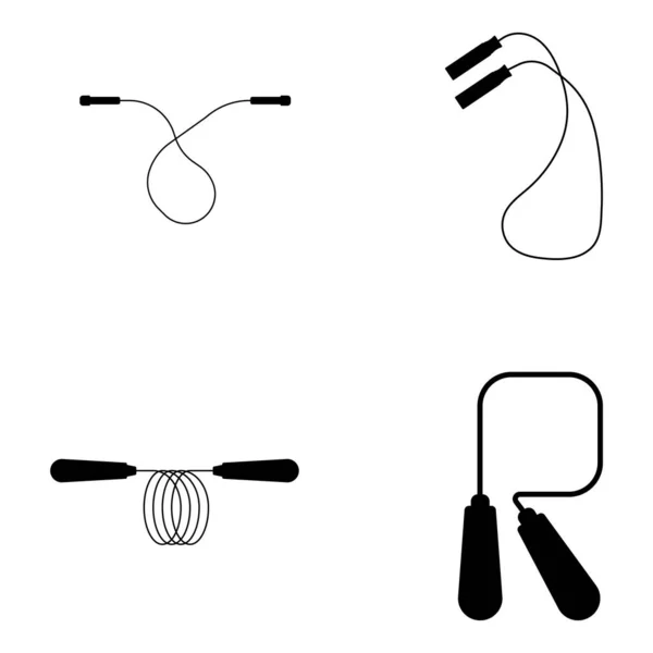 Стрибок Мотузки Векторна Іконка Ілюстрація Простого Дизайну — стоковий вектор