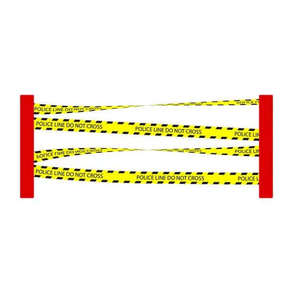 Polizei Linie Symbol Vektor Illustration Flaches Design — Stockvektor