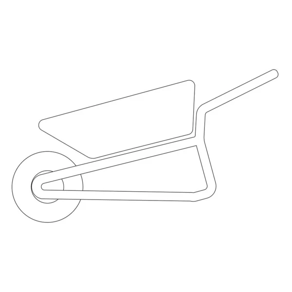 Brouette Icône Vectorielle Illustration Logo Design — Image vectorielle