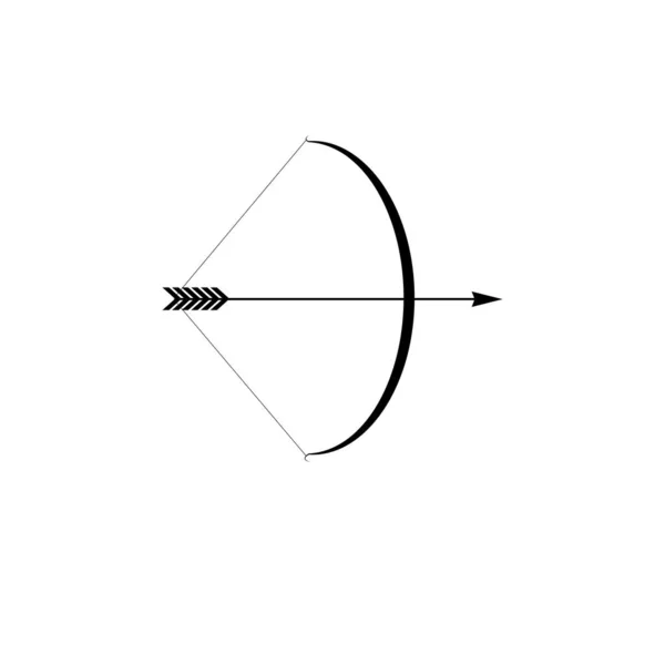 爱情弓箭图标图解简单的设计 — 图库矢量图片