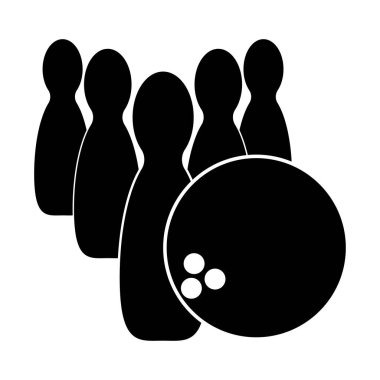 Bowling logosu çizim şablonu.
