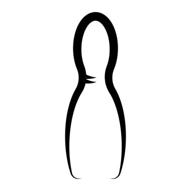 Bowling logosu çizim şablonu.
