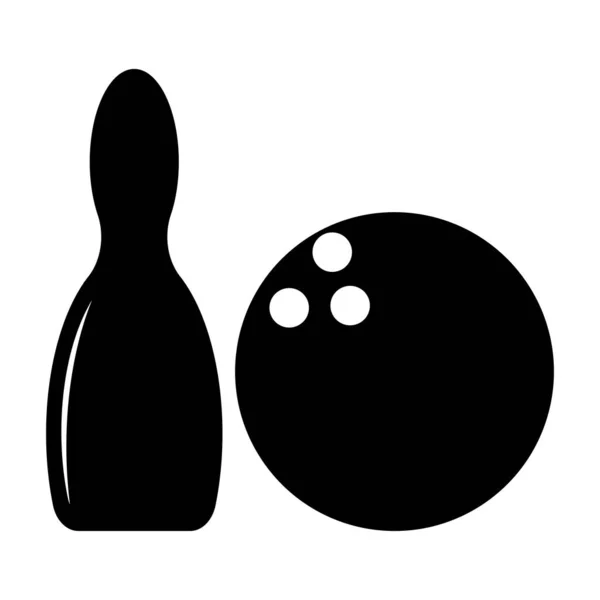 Bowling Logo Vector Illustration Design Template — Stock Vector