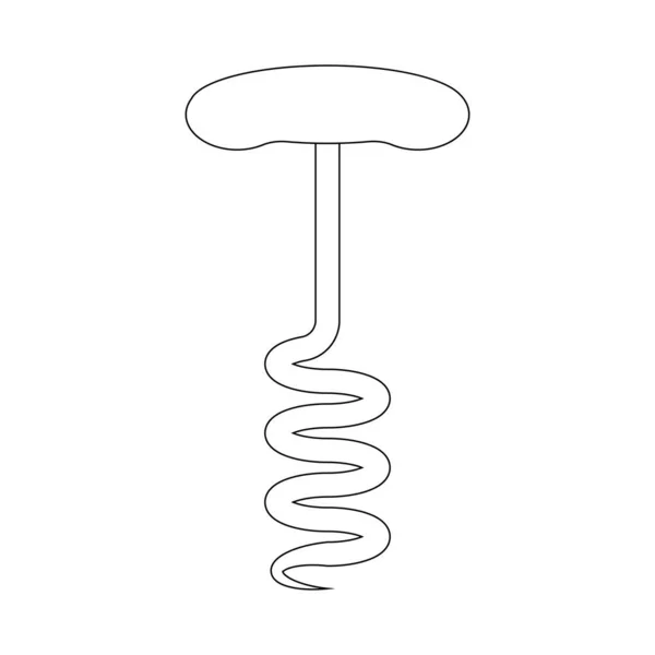 Korkenzieher Symbol Vektor Illustration Einfaches Design — Stockvektor