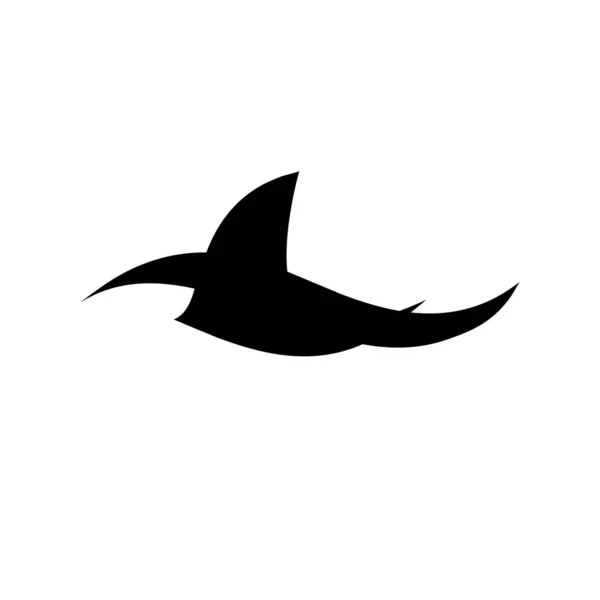 Haifischflosse Symbol Vektor Illustration Design — Stockvektor