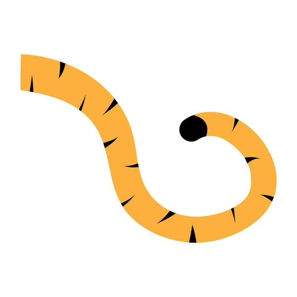 Tiger Tail Icon Vector Illustration Logo — Stock Vector