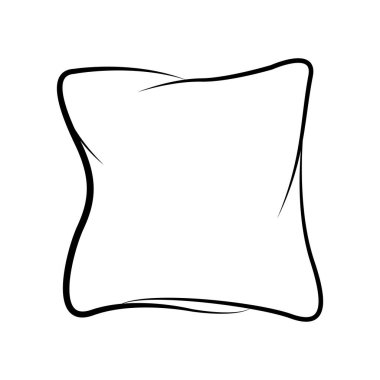 Yastık simge vektör çizim düz tasarımı