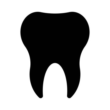 Vektör diş simgesi. Dişçi simgesi, illüstrasyon logo tasarım şablonu.