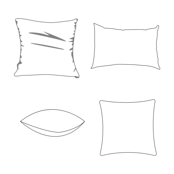 Подушка Іконка Векторна Ілюстрація Плоский Дизайн — стоковий вектор