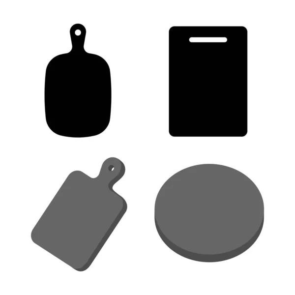 Kesme Tahtası Mutfak Aletleri Logo Vektör Tasarım Şablonu — Stok Vektör