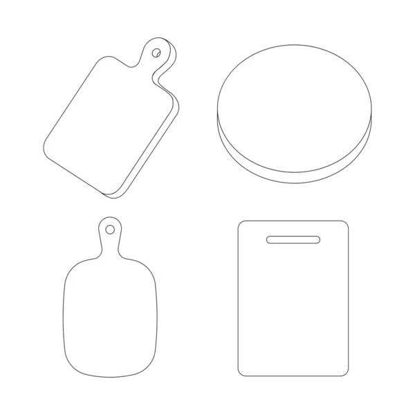 Cutting Board Kitchen Utensils Logo Vector Design Template — Stock Vector