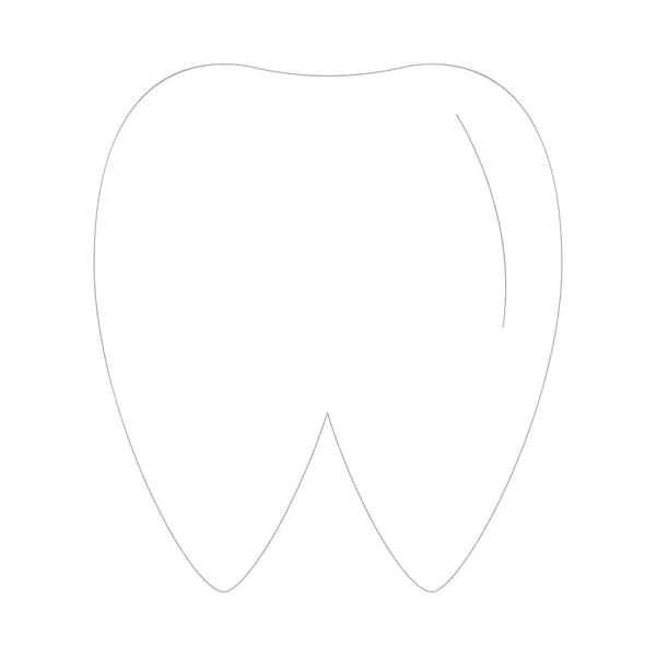 Wektorowa Ikona Zęba Ikona Dentysty Szablon Projektu Ilustracji — Wektor stockowy